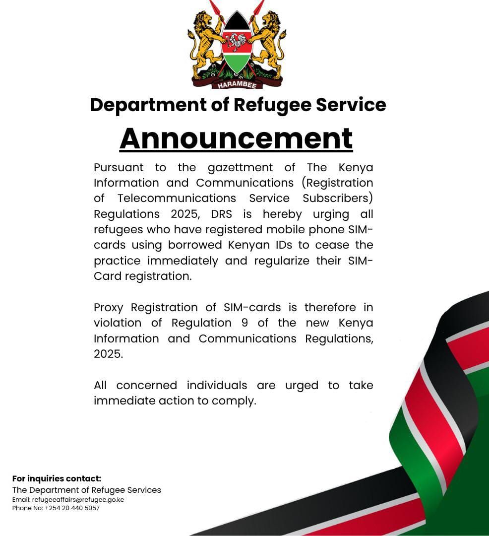 REFUGEE NOTICE