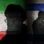 An illustrative image of the silhouettes of Iranian Supreme Leader Ali Khamenei and Israeli Prime Minister Benjamin Netanyahu set to a backdrop of their respective countries' flags.