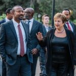 Prime Minister Abiy Ahmed and the Managing Director of IMF Kristalina Georgieva at Addis Ababa, February 8, 2025 for a two-day official working visit-Photo by FBC