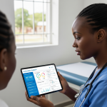 AI-powered decision support tool being used in a Kenyan clinic