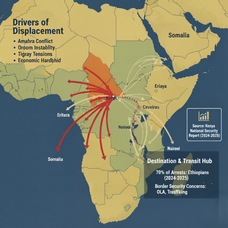 Ethiopians Account for 70 Percent of Undocumented Migrant Arrests in Kenya